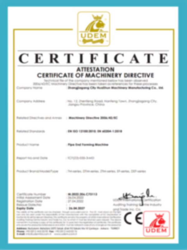 Certificato della Direttiva Macchine